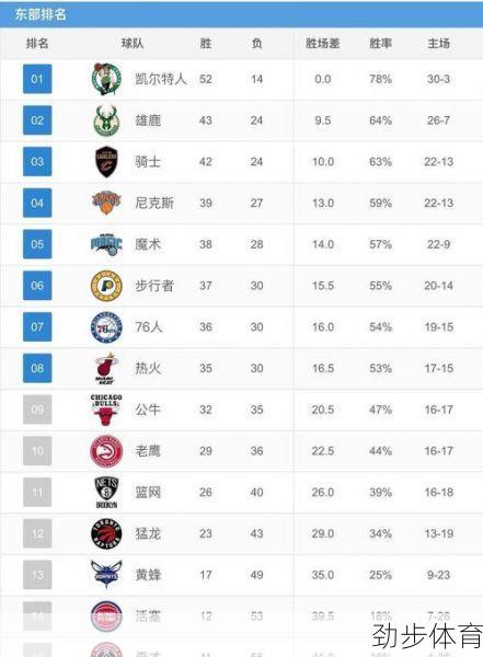 深度解析：NBA常规赛球队排名的背后逻辑与战术奥秘